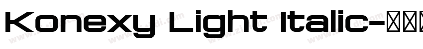 Konexy Light Italic字体转换